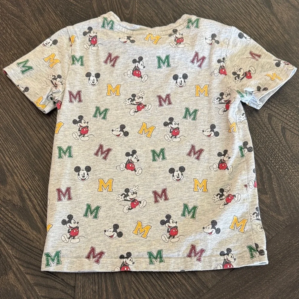 Janie and Jack Gray Multicolor Mickey Mouse Kids T-Shirt - Picture 4 of 4